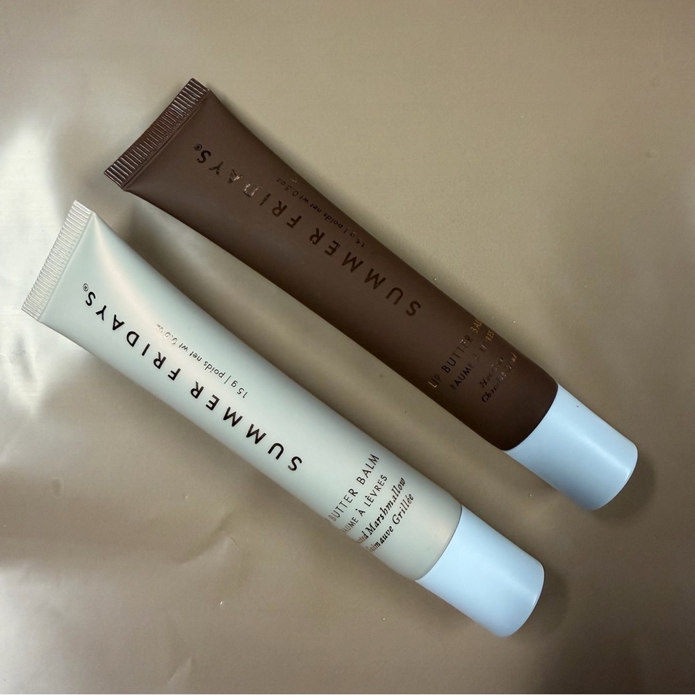 Summer Fridays Lip Butter Balm Bundle of 2- Toasted Marshmallow And Hot Coco NEW